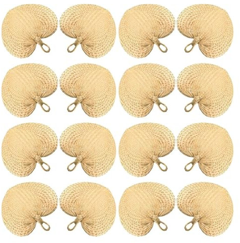 Lot de 10 éventails tissés en feuilles de palmier naturelles pour mariage d'été