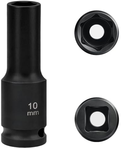 Flewdart mutter 10 mm lång 1/2 tum sexkantig, 6-kantig sexkantsmutt 10 mm 1/2 tum, spärrhake med mutter 10 mm, 78 mm lång, krommolybdenstål, CR-MO