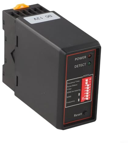 TONIXY PD-132 Détecteur de boucle inductive monocanal 12 V/24 V CC pour portes automatiques et systèmes de contrôle de véhicule, noir (12 V)