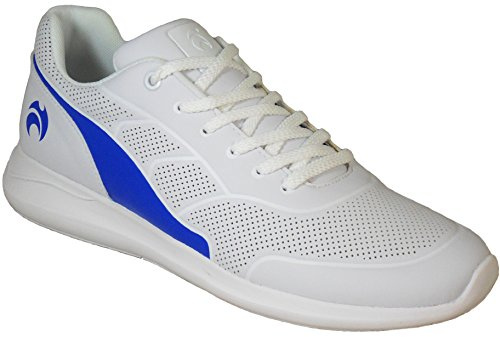 Henselite Mens HM74 Lightweight Impact X Lawn Bowls Shoes White/Blue UK 10