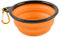 PhoneNatic Faltbarer Silikon-Hundenapf in orange, Reisenapf für Hunde und Katzen mit Karabiner -, S, orange, 350 ml, 60014333