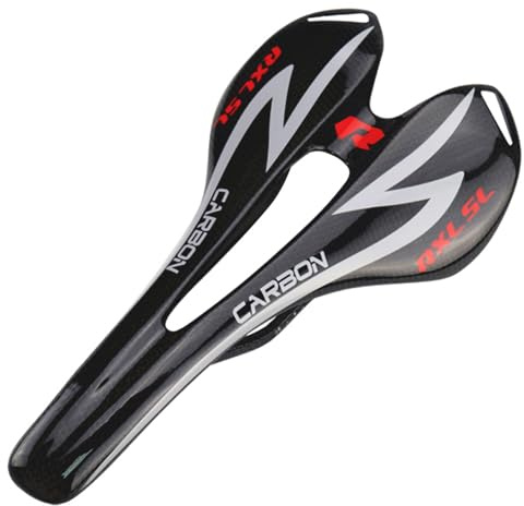 RXL SL Selle Velo Route Noir 270 * 141mm 3K Brillant Selle VTT Selle vélo Carbone Femme Selle VTT Carbone Selle Carbone Route