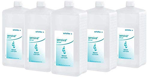 5x 1000 ml Eurofl. Schülke Sensiva® Waschlotion Reinigungslotion Flüssigseife Lotion, seifenfrei