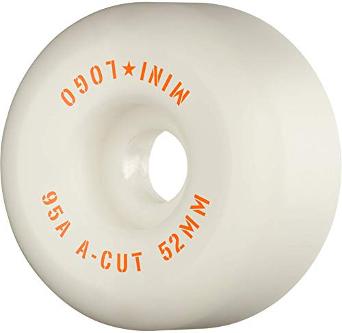 Roue de Skateboard A-Cut 95A Hybrid, 52mm, Blanc, Jeu de 4