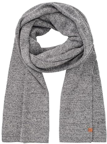 camel active Herren Strickschal aus reiner Baumwolle Grau, menswear-OS