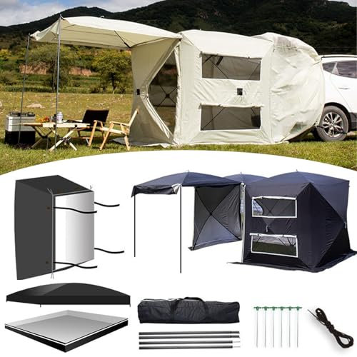 Ddasam Campervan awning, campervan awning, boot tent,Water Proof & sunny Protection Coating，Universal Fit, Suitable Camping Traveling Family Outdoor Activities, Two houses.