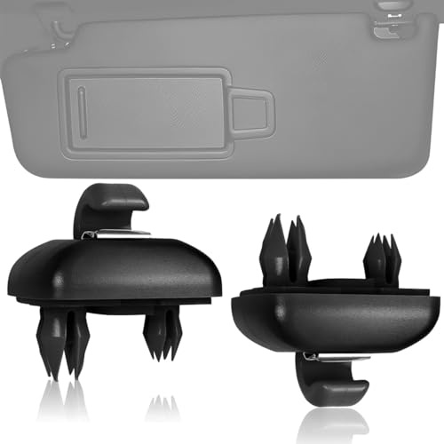 DWFEYOI 2 Clips Soporte de Gancho para Parasol Auto de Repuesto, Parasol Reemplazo Clip,Clip para Visera de Coche Compatible con A1 A3 A4 A5 Q3 Q5 (8E0 857 562) A7 B6 B7 B8 S4 S5（negro）