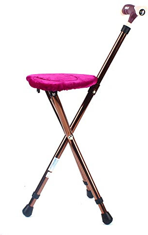 Walking Stick With Seat Foldable Portable Folding Walking Cane Chair Stool Walking Stick Height Adjustable Stick Chair Cane For Seniors And Elderly Disabled