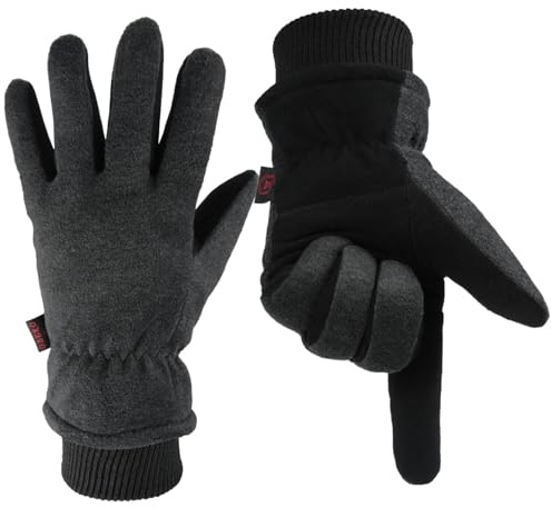 OZERO Winterhandschuhe Herren Damen Hirschleder Handschuhe