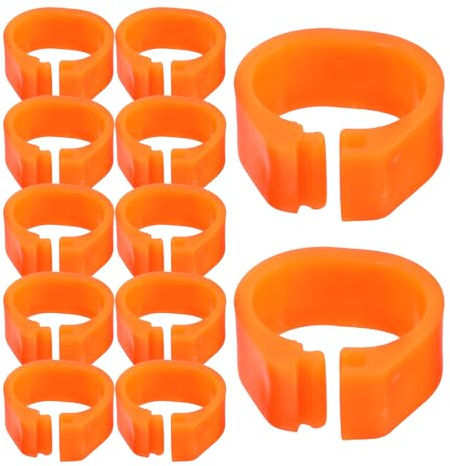 TOYANDONA 100pcs Pigeon Leg Ring Plastic Poultry Identification Rings for Small Birds Farm Chicken Leg and Chick Bands Bird Identification Tools
