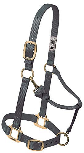 Weaver Leather Cavezza Unisex Regolabile per Mento e Gola, 1,9 cm, in Grafite, Cavallo