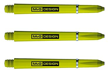 Winmau MvG Design Vert Tiges de fléchettes Moyennes en Nylon - 1 Jeu par Paquet (3 Arbres au Total)