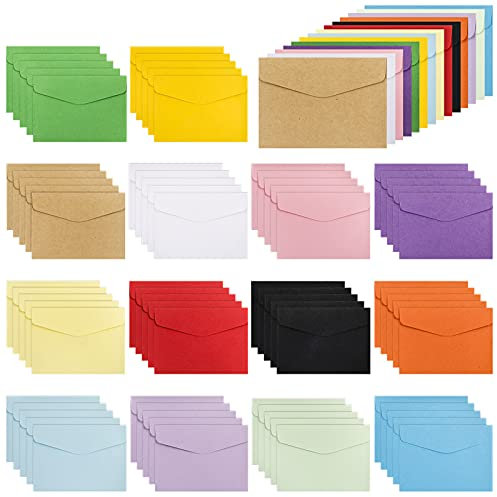 RosewineC 70 Stück Mini Umschläge Bunt 11,5 x 8,2 cm für Geschenkkarte, Hochzeit, Geburtstag Party Supplies, Kuvert