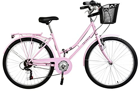 Aurai Trekker Ladies Heritage Bike, 26 Wheel, 6 Speed - Candyfloss