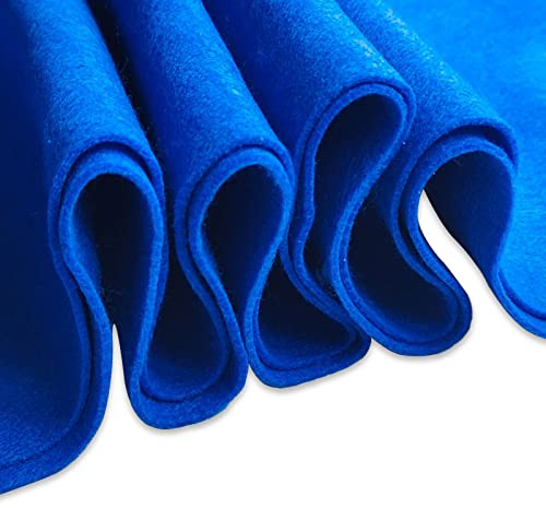 Jtnohx Colour Felt Fabric, 1.4mm Felt Sheets for Crafts, 90x90cm Soft Craft Fabric for Art and Sewing Projects(Blue)