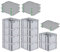 PROREGAL SparSet 10x Eurobox NextGen Grip mit Auflagedeckel & 4 grünen Schiebeschnappverschlüssen, HxBxT 22x30x40cm, 20 L, Grau, Griffe geschlossen, Eurobehälter, Transportbox