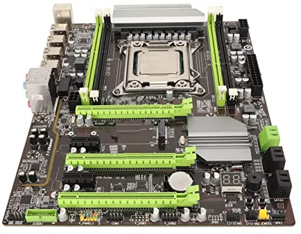 ciciglow Desktop Motherboard, 4 Kanäle DDR3 LGA 2011 Motherboard 100M Netzwerkkarte, 8 Phase Power X79T Motherboard 1866/1600/1333MHz, für PC-Ersatz