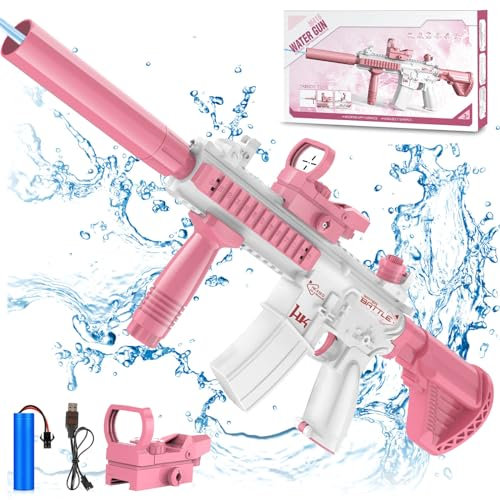 Dolanus Electric Water Gun for Kids Adults - Automatic Squirt Gun with up to 32 Ft Long Range, Summer Outdoor Beach Swimming Pool Party Toys, Gift for Kids Age 8 9 10 11 12 Years Old Boys