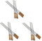 VENOAL 18 Piezas Brochetas de Acero Inoxidable BBQ Kebab con Manejars de Madera Palitos de Broche de Metal Reutilizables Planos con Bolsa de Almacenamiento
