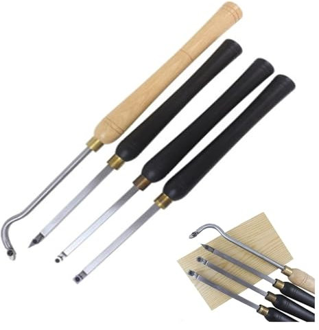 MYUYEE Herramientas para Esculpir Madera Cinceles para tornear Madera Herramientas para Torno Juego de Herramientas para tornear Madera con Punta de carburo Regalos,