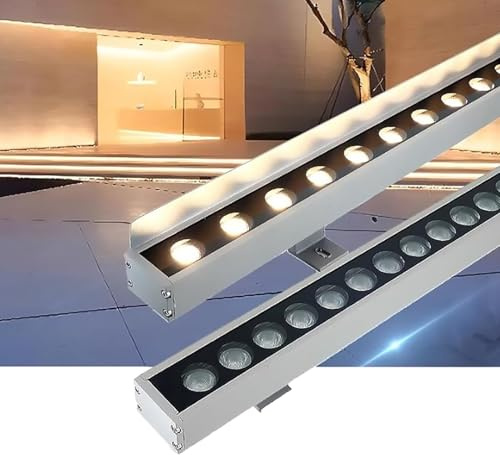 JOUFNING Focos Suelo Led Exterior - Lámpara LED Para Paisajes En El Suelo, Foco Empotrado Resistente Al Agua IP67, Luces Bañadoras De Pared De Bajo Voltaje De 24 V CC(Red,18W)