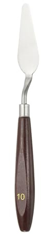 QUARKZMAN Coltello Da Pittura Spatola 2.44 X 0.87 Acciaio Inossidabile Spatole Per Arte Raschietti Strumenti Con Manico In Legno Di Faggio Per Miscelazione Stesura Rosso/Argento