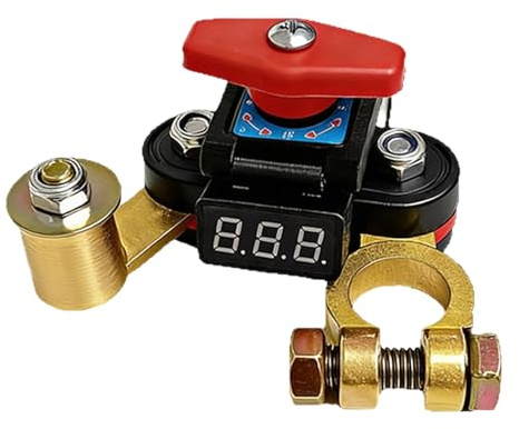 Pulsante Di Disconnessione Batteria Auto | Robusto per Veicolo 12V/24V - Isolatore Batteria Dispositivo Interruzione Alimentazione - per Camper SUV Nautico ATV Barca Viaggio Guida