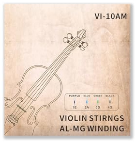 Vvikizy Aluminium Magnesium Violinsträngar med Ljusa Toner för Avancerade Spelare, Prestationsfärdiga 4/4 3/ Fiolsträngar