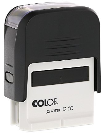 stempel-fabrik – Colop Printer C10 Custom Stempel mit Wunschtext personalisieren – Selbstfärbestempel als Namensstempel, Adressstempel, Firmenstempel zu verwenden (27 x 10 mm | 3 Zeilen | Schwarz)
