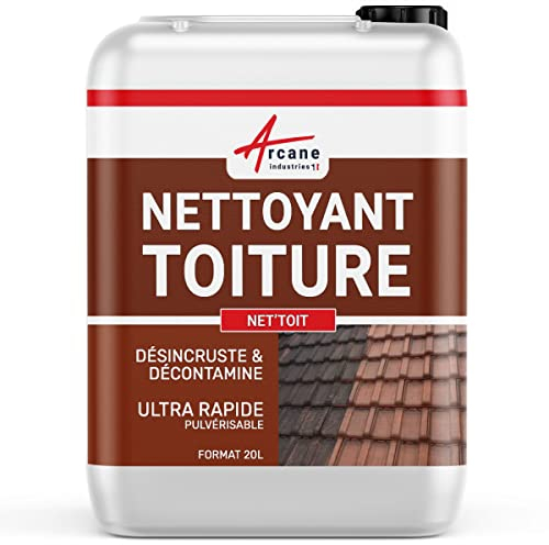 Nettoyant Toiture ACTION ULTRA RAPIDE pour tuile, béton, ardoise, terre cuite 20 L - - ARCANE INDUSTRIES