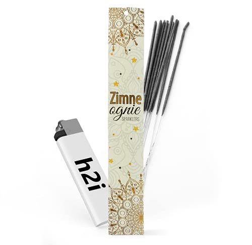 h2i Wunderkerzen | 100 Stück | 18 cm | Brenndauer ca. 35 Sek | Geburtstagskerzen Sprühkerze Spritzkerze Sternenspritzer und Funkenzauber für Party Hochzeit Silvester Geburtstag | Kat F1