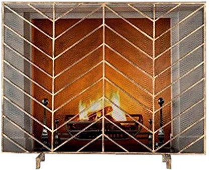Funkenschutzgitter Feuerwache Antike Vintage Kamin Flachwache Einzelverkleidung Kamin Schutz Feuerschutz Funkenflammenschutz Freistehend Kamin Schirm -H 31 IN