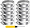 ilauke 12 Stück Schlauchschellen Set 32-50 mmVerstellbare Edelstahl Rohrschelle, Breite 12 mm Schlauchklemme Schlauchbinder Schlauch Rohr Schelle Metallschelle für Pool Pool, Teich und Garten