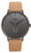 s.Oliver Armbanduhr Herren Quarzuhr Analog, mit Leder Armband, Grau, 5 bar Wasserdicht, Kommt in Uhren Geschenk Box, 2033498