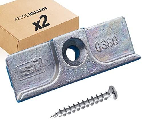 Siegenia Schließblech TS Typ 380 auch 0380 auch A0380 mit Ante Bellum® Befestigungsmaterial (2 Einheit)