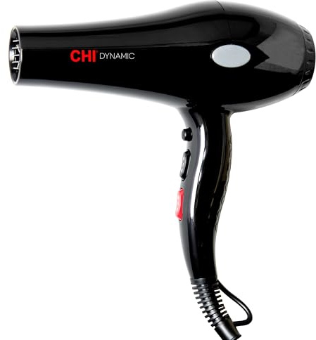 CHI Dynamic Hair Dryer, Blow Dryer for Smooth & Voluminous Hair, Comb-Attachment & Air Concentrating Nozzle for Faster Styling, Low Noise