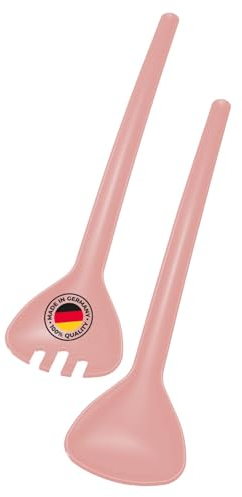 Westmark Posate da Insalata e Servizio, 2 Pezzi, Lunghezza 26.6 cm, Plastica, Tradizionale, Colore Rosa, 2090227P