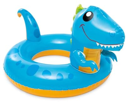 MORAINJAY Anello da nuoto con dinosauro, galleggiante gonfiabile da 58 cm, per piscina, giocattoli estivi per piscina, anello in gomma resistente per feste estive in spiaggia e in piscina