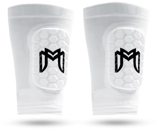 MediCaptain Mini Shin Guards Soccer – Built in Mini Shin Pad Sleeves for Men, Women, Teens – Small Shin Guards - Lightweight, Breathable, Shin Defender Leg Protection (White, Mini (3.9 x 2.4 in))