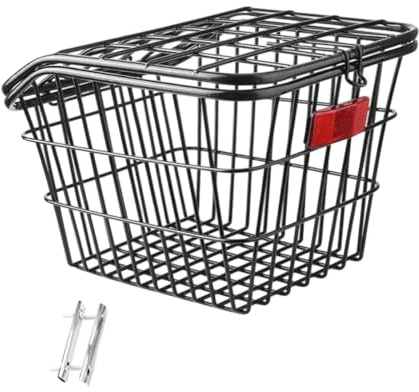 QSTDGVPW Cesta de Almacenamiento Trasero de Bicicleta Niños Adultos Varias de Bicicleta con Servicio Pesado Rack de Carga de Bicicletas para Bicicletas para la, Negro