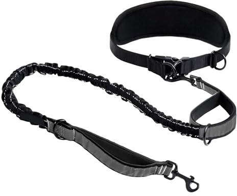Dualoai Hands Leash Waist Leash for Dog Walking for Training Jogging Hiking