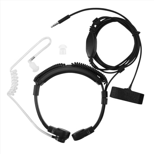 Lafeier 3,5 mm justerbar hals mikrofon hörlurar dold akustisk tub hörlurar headset med finger PTT för Android mobiltelefon