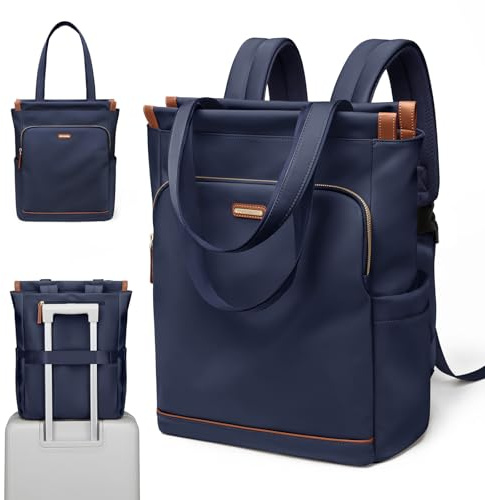 GOLF SUPAGS Mochila Convertible para Portátil de Mujer Bolsa de Viaje Informal para Portátil de Trabajo Universidad Ocio Viaje(Azul Marino)