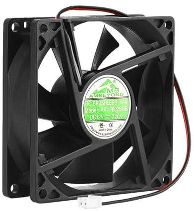80mm x 80mm x 25mm 8025 12V DC Brushless Cooling Fan, Dual Ball Bearing, 2pin