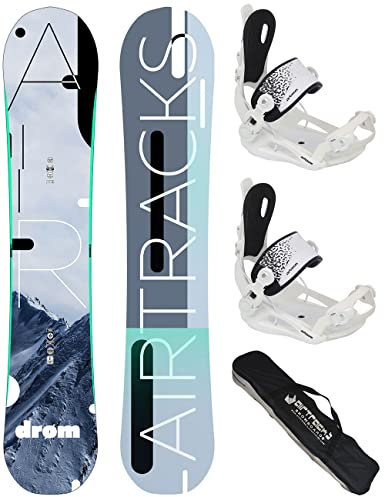 AIRTRACKS Damen Snowboard Set Drom Lady Rocker 155 - Snowboard Bindung Master W L - SB Bag