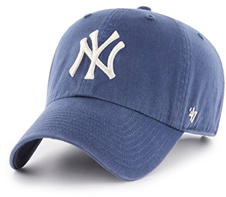 '47 New York Yankees MLB Clean Up Timber Blau Verstellbare Cap One-Size