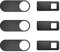 Cubierta Webcam, 6 Tapas Webcam Cover Deslizantes UltraFinas para Cámara Web de Portátil, iMac, MacBook Pro, Mac, Ordenador, Smartphone, Tablets Protege tu Privacidad y Seguridad (Negro)