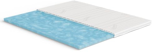Meisterschlaf Gelschaum Topper 270x200 cm – Höhe 7cm – RG 50 – Oeko-TEX® Standard 100 – Tencel™ Lyocell 3D Doppeltuch-Bezug waschbar – für weicheres Liegegefühl auf harten Matratzen – Made in Germany