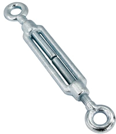 PRIOstahl Tendeur de serrage réglable - Tendeur de câble - Vis de serrage - Crochet de serrage - 1 pièce - Modèle : œillet - Taille : M8 - Connexion pour câbles métalliques - Galvanisé