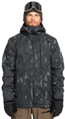 Quiksilver Snow Jacket Mission Printed JK Men Black M
